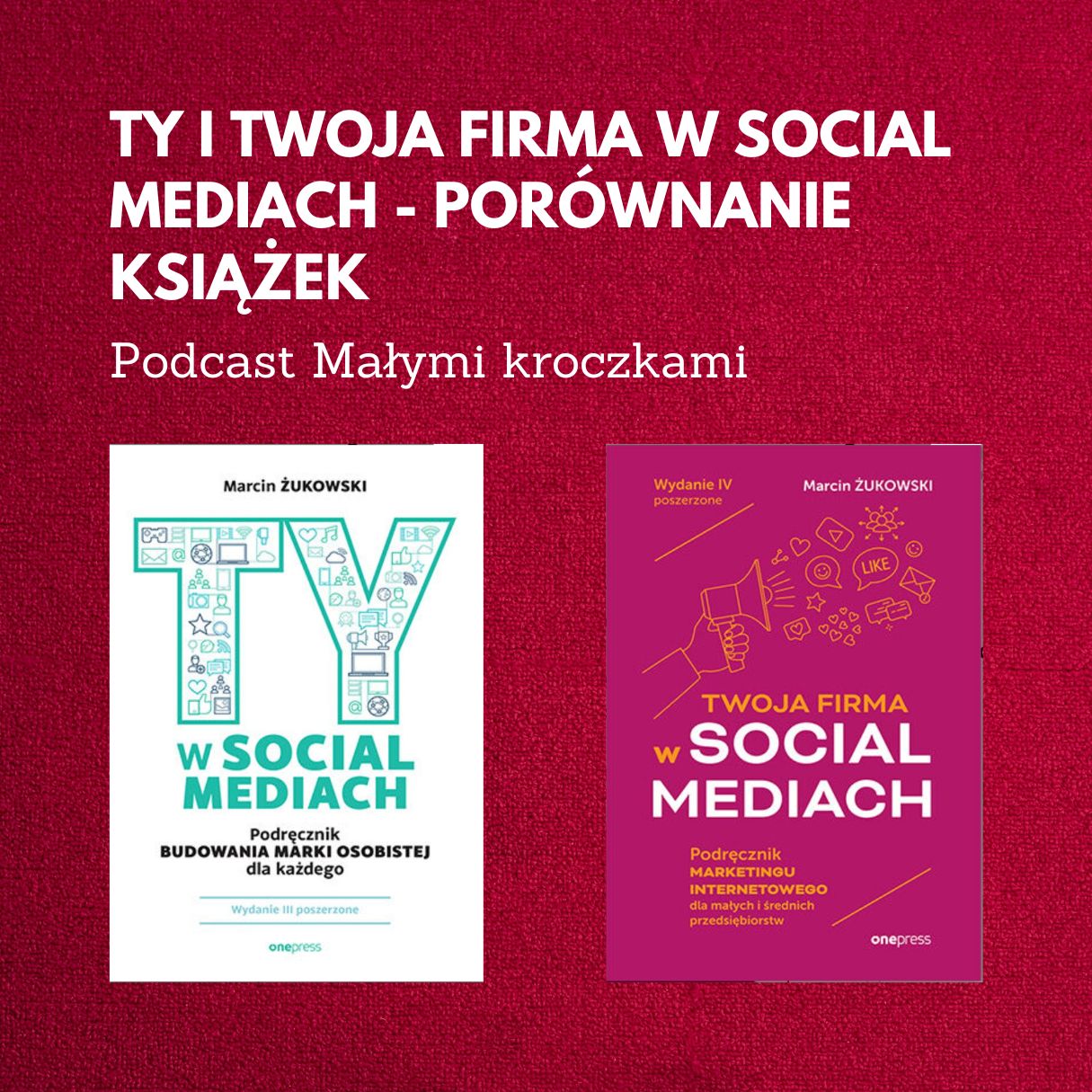 grafika przedstawiająca okładki dwóch omawianych ksiażek
