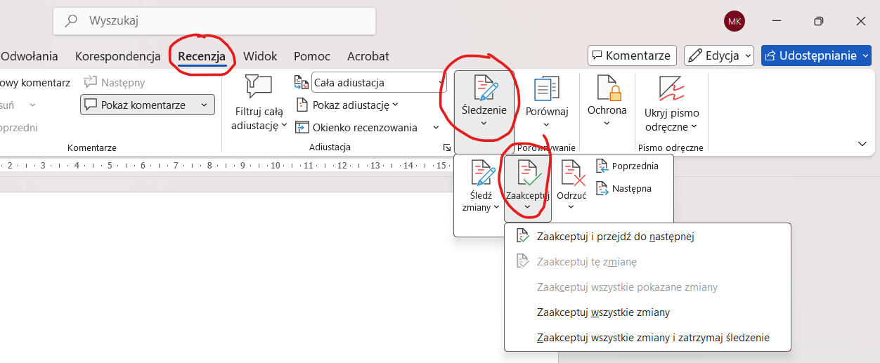 Akceptacja zmian