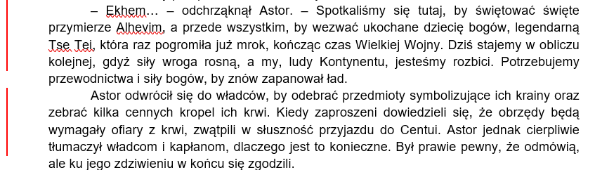 Prosta adiustacja przykład