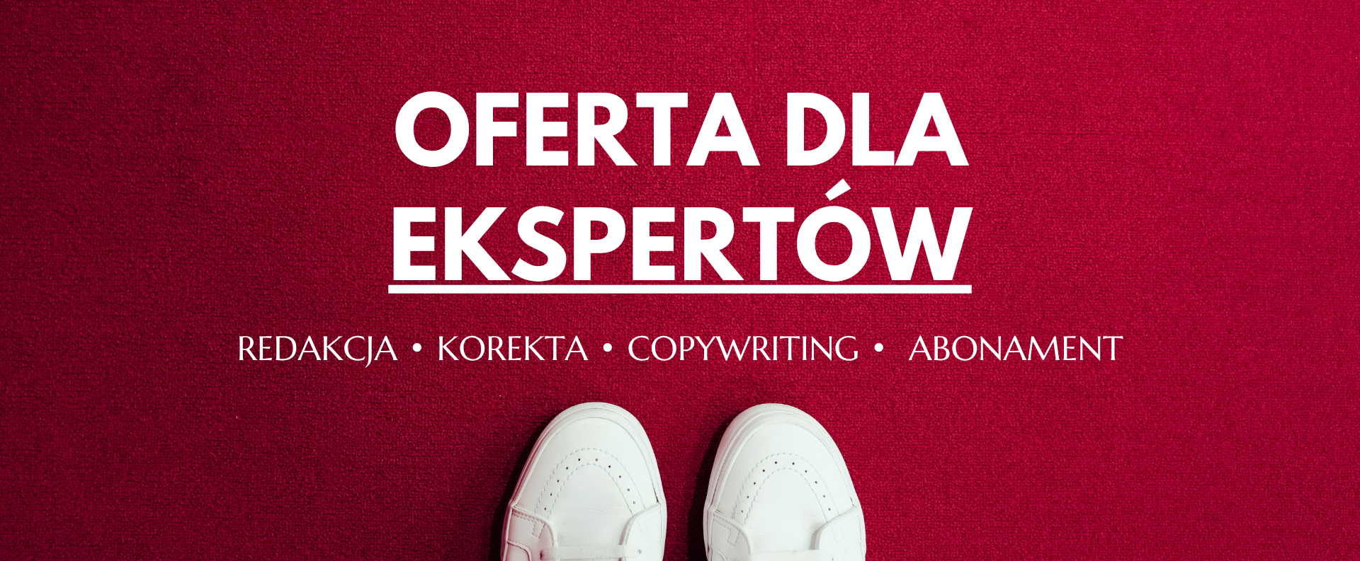 Baner z ofertą usług dla ekspertów